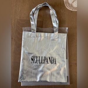 Skullpanda Silver Tote Bag